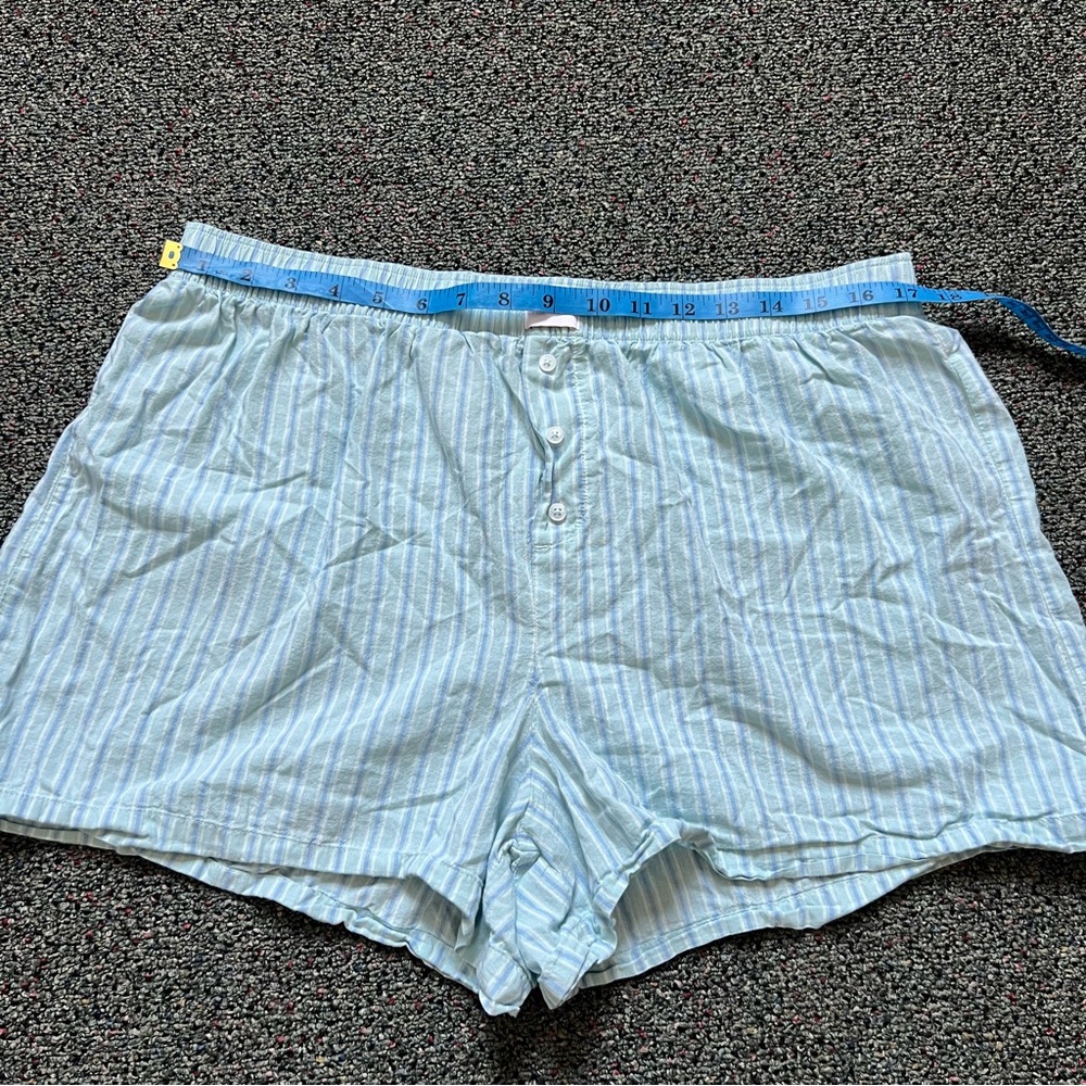 OLD NAVY Patel Blue & Green Stripes Relaxed Fit 100% Cotton Bloomer Boxer Shorts - Picture 8 of 16